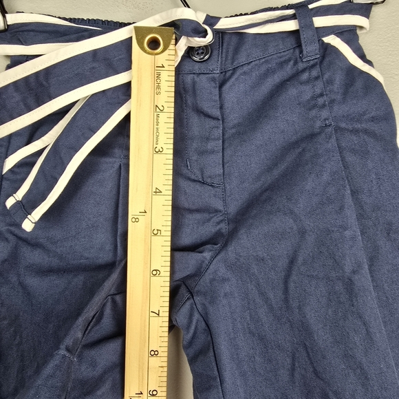 JANIE AND JACK Baby Girl Wide Leg Pants Navy White Toddler 12-18 Months Sailor - Picture 8 of 10